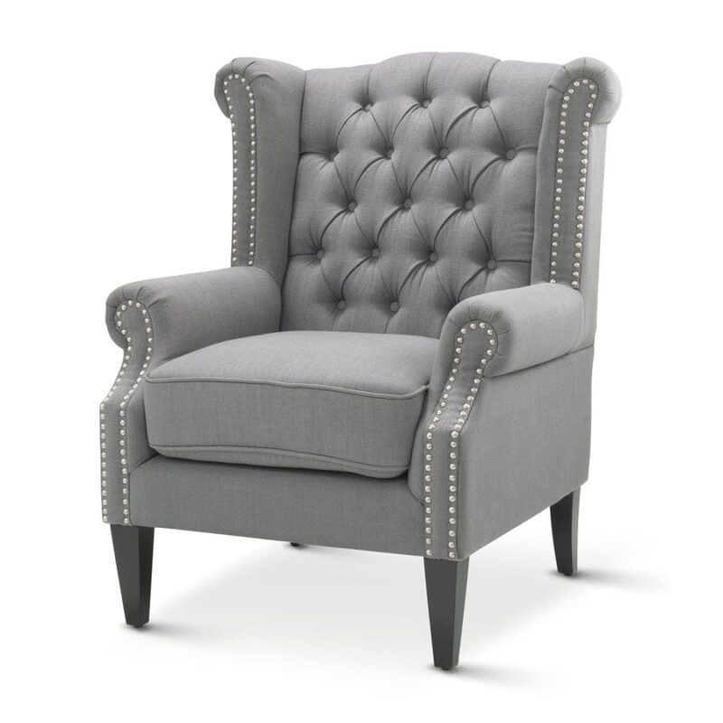Royale Wingback Arm Chair Grey