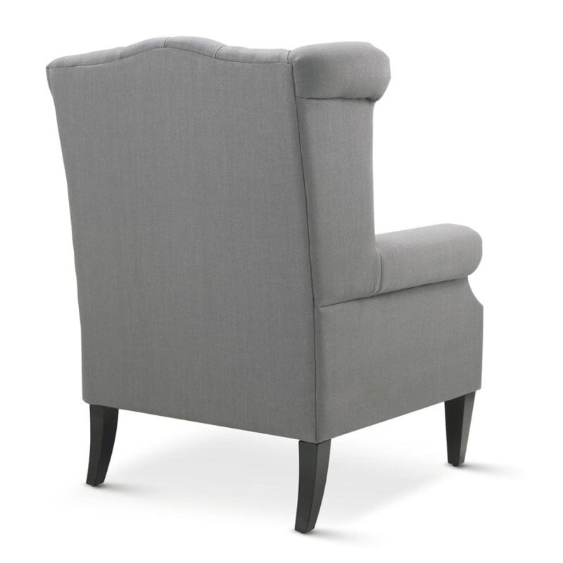 Royale Wingback Arm Chair Grey - Image 4