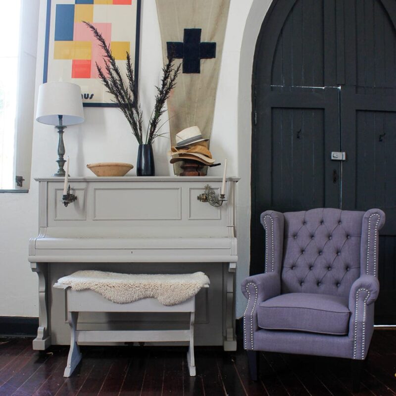 Royale Wingback Arm Chair Grey - Image 2