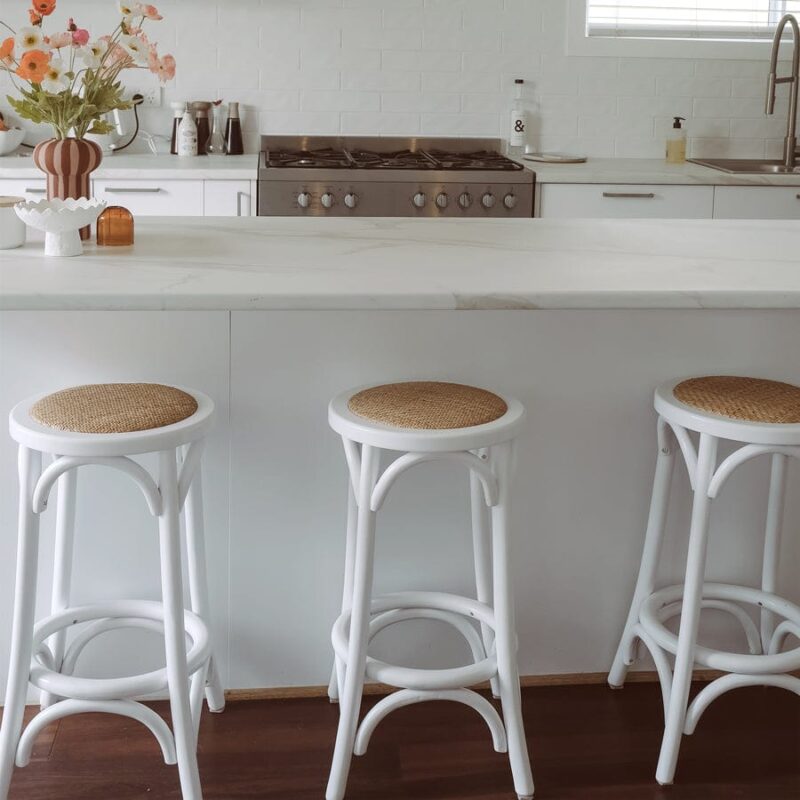 Salsa 2.0 Rattan & Bentwood Counter Stool White - Image 8