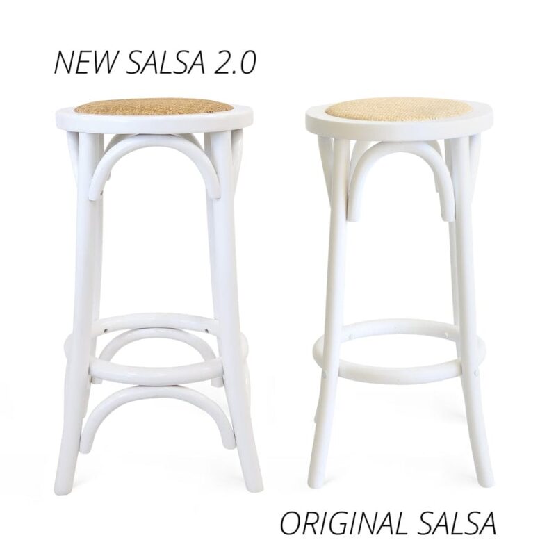 Salsa 2.0 Rattan & Bentwood Counter Stool White - Image 12
