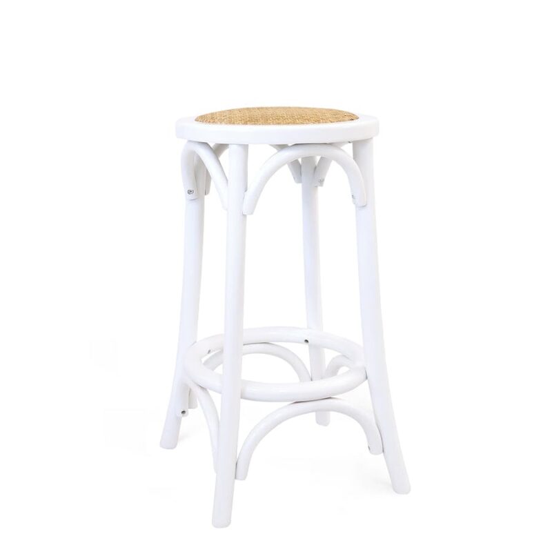 Salsa 2.0 Rattan & Bentwood Counter Stool White - Image 3