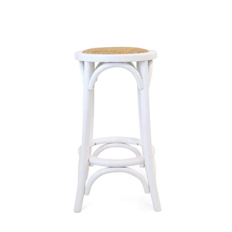 Salsa 2.0 Rattan & Bentwood Counter Stool White