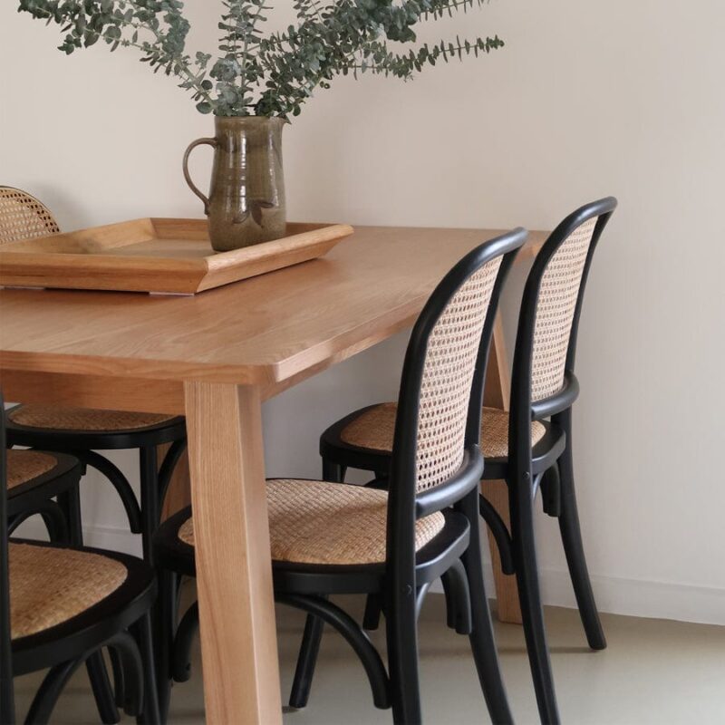 Salsa 2.0 Rattan & Bentwood Dining Chair Black | Set of 2 - Image 13