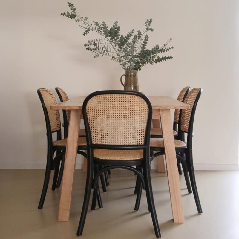 Salsa 2.0 Rattan & Bentwood Dining Chair Black | Set of 2 - Image 12