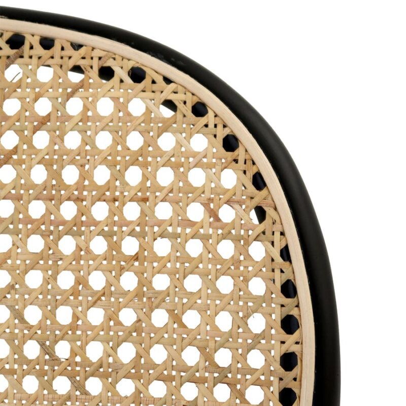 Salsa 2.0 Rattan & Bentwood Dining Chair Black | Set of 2 - Image 9
