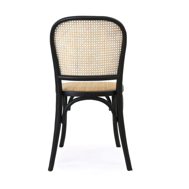 Salsa 2.0 Rattan & Bentwood Dining Chair Black | Set of 2 - Image 6