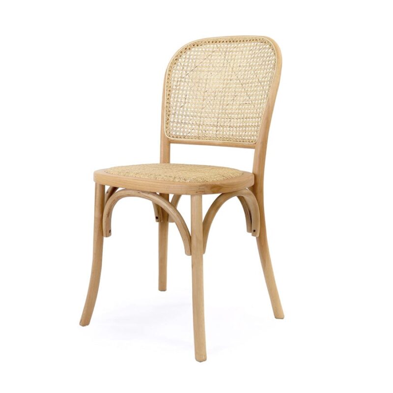 Salsa 2.0 Rattan & Bentwood Dining Chair Natural | Set of 2 - Image 3