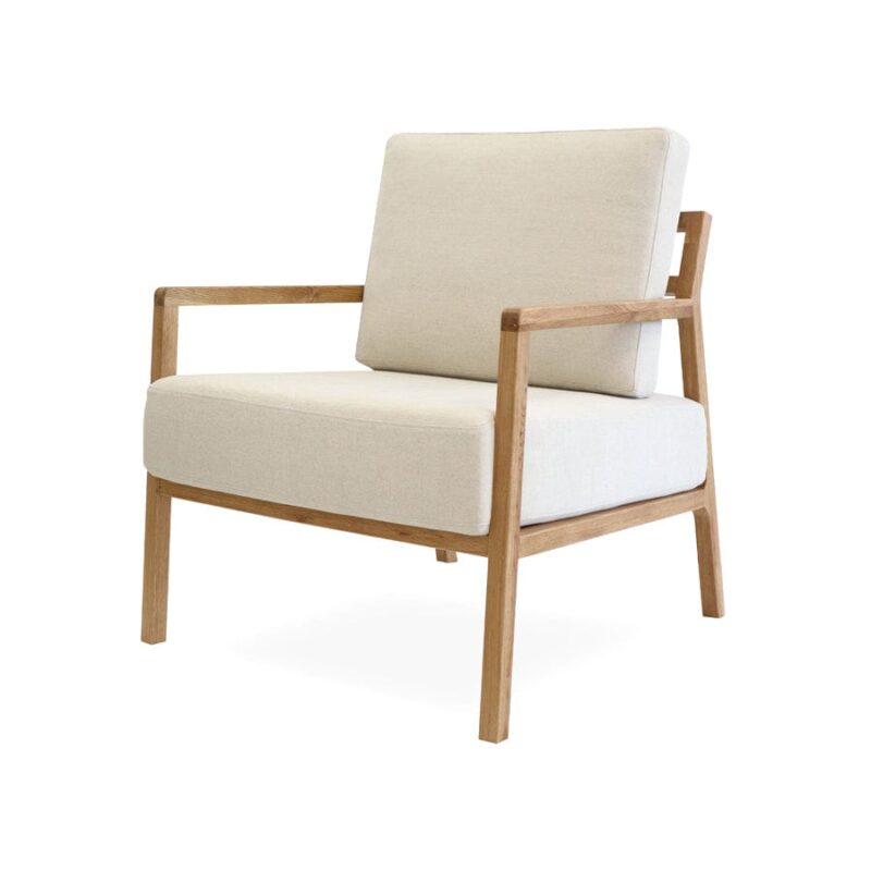 Stanford Oak Arm Chair Stone