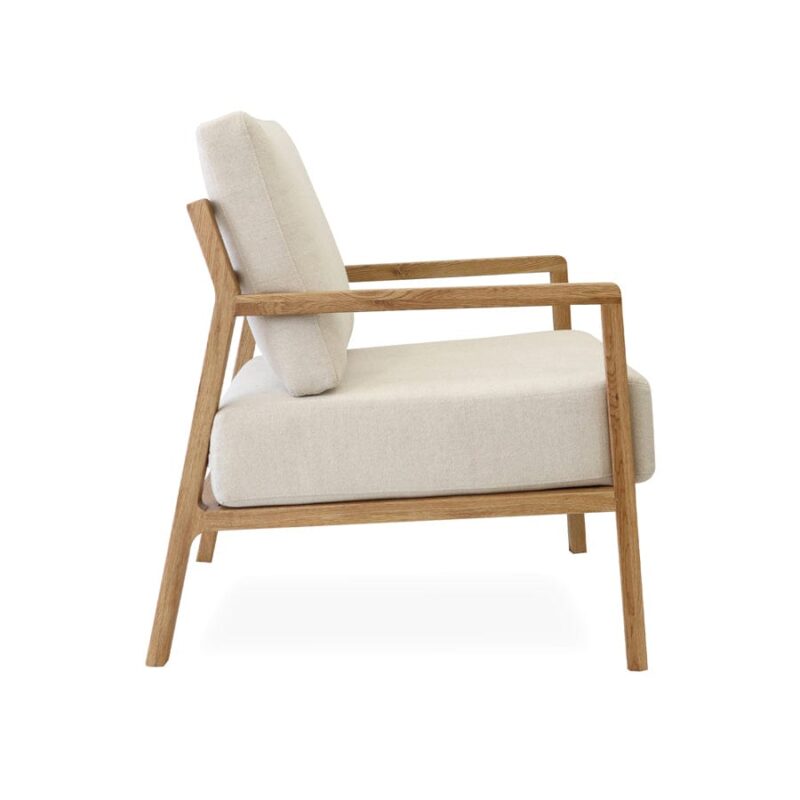 Stanford Oak Arm Chair Stone - Image 5