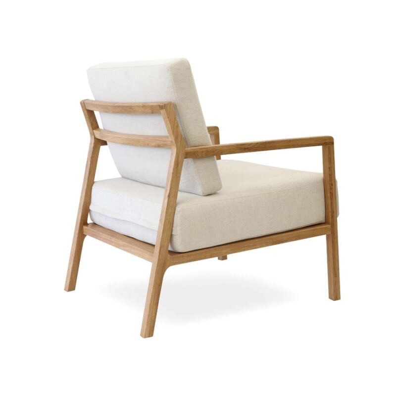 Stanford Oak Arm Chair Stone - Image 6