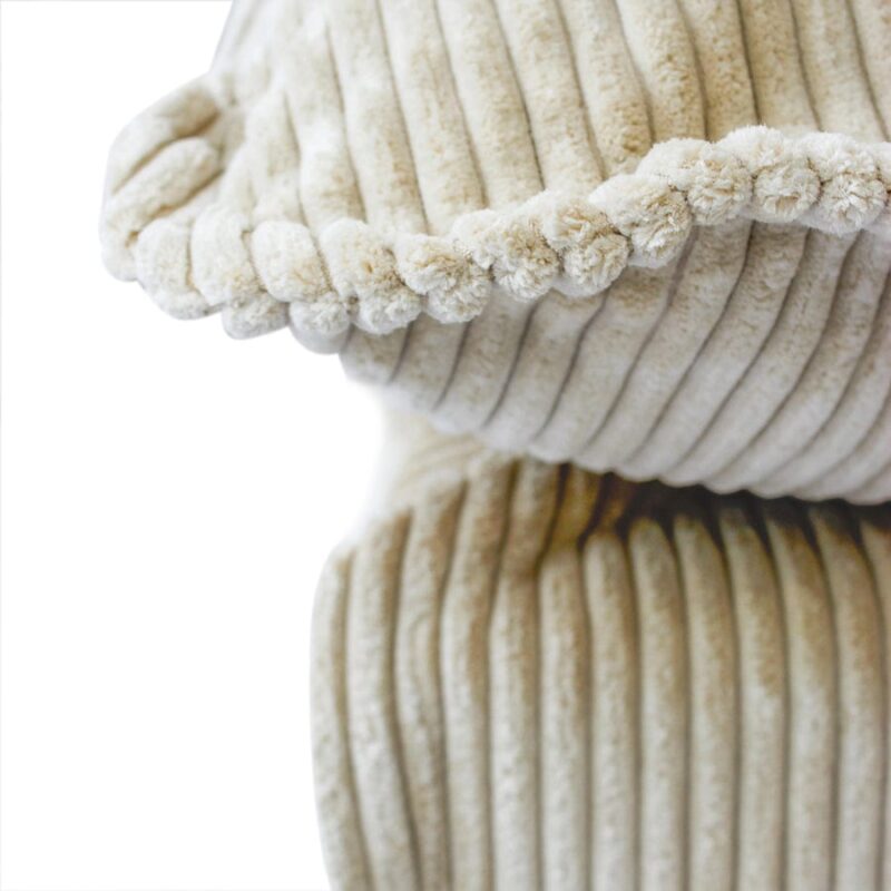The Cloud Ottoman with Almond Corduroy Slipcover - Image 4