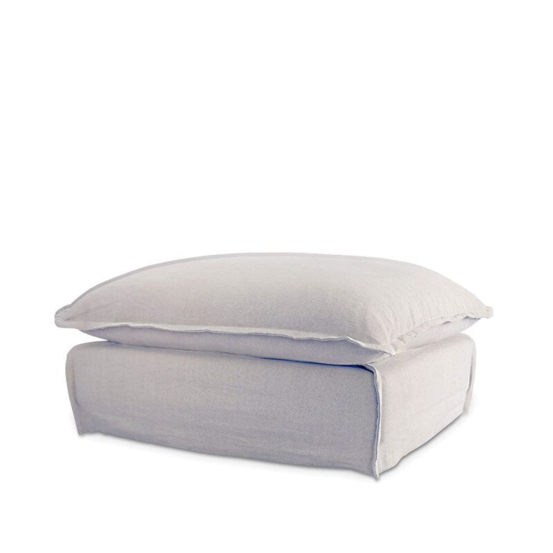 The Cloud Ottoman with Cloudy Grey Slipcover