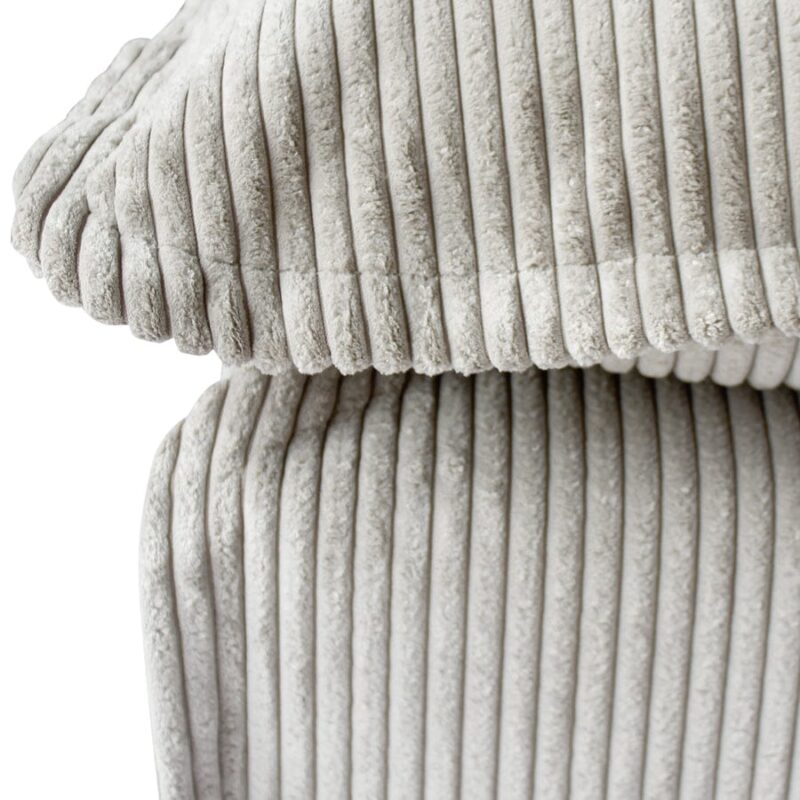 The Cloud Ottoman with Mist Corduroy Slipcover - Image 4