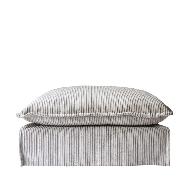 The Cloud Ottoman with Mist Corduroy Slipcover - Image 3