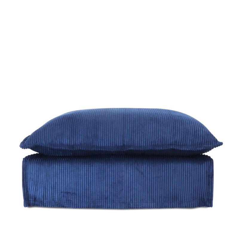 The Cloud Ottoman with Navy Slipcover - Image 3