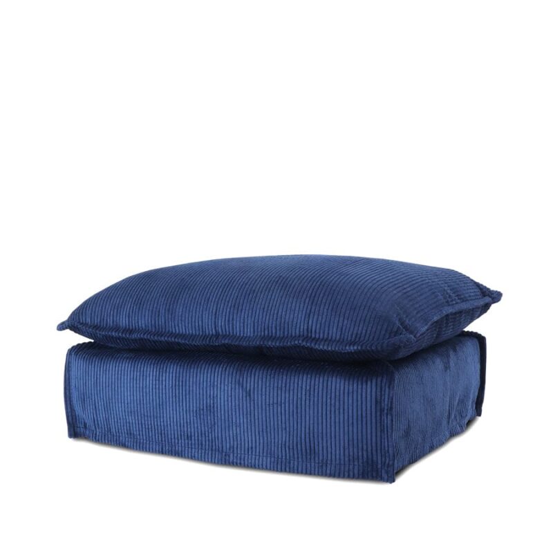 The Cloud Ottoman with Navy Slipcover