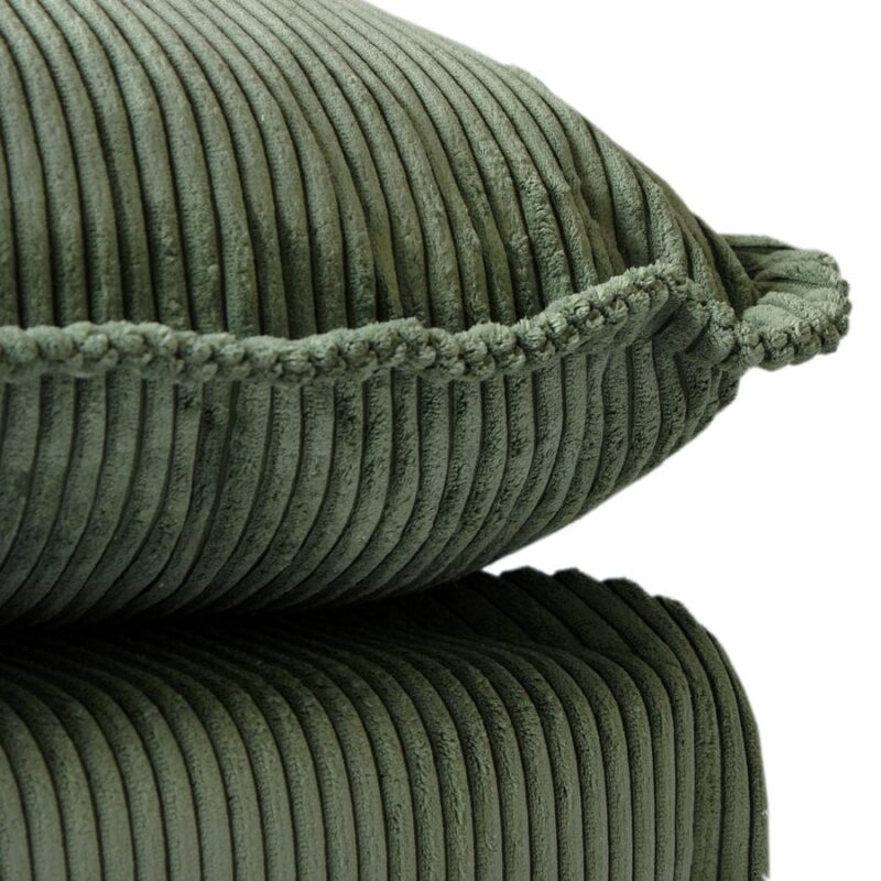 The Cloud Ottoman with Sage Corduroy Slipcover - Image 4