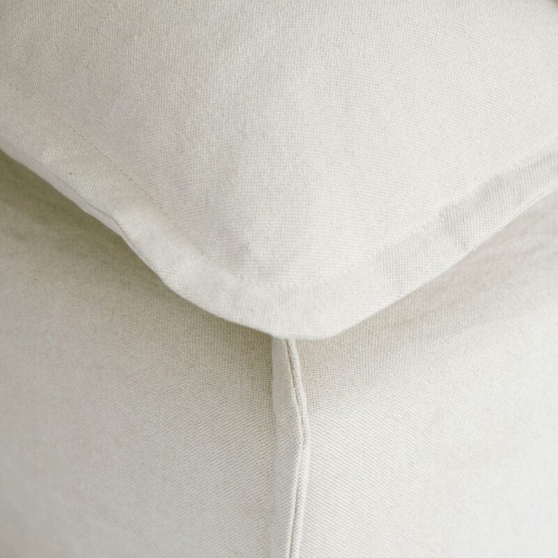 The Cloud Ottoman with Stone Slipcover - Image 4