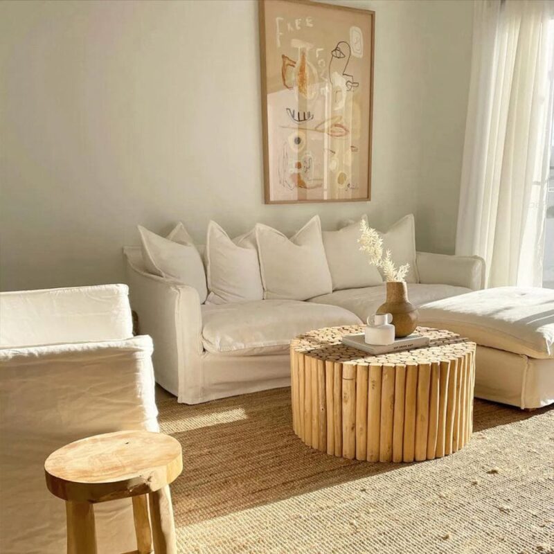 The Cloud Ottoman with White Slipcover - Image 5