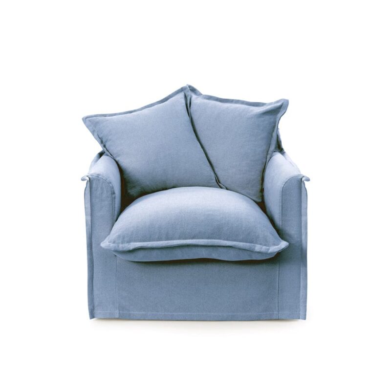 The Cloud Single Seater with Denim Blue Slipcover - Image 3