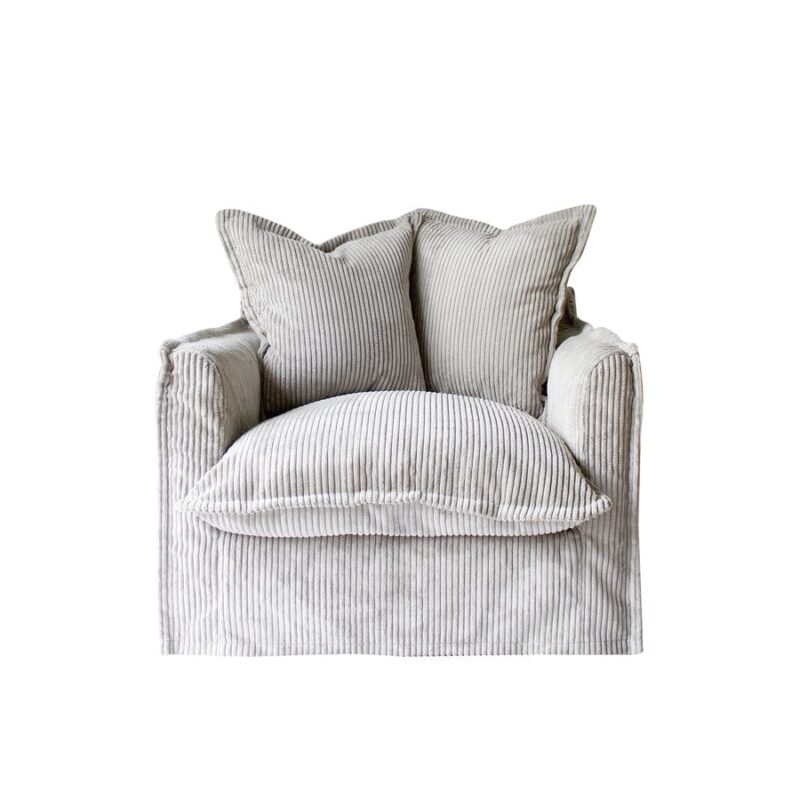 The Cloud Single Seater with Mist Corduroy Slipcover - Image 3