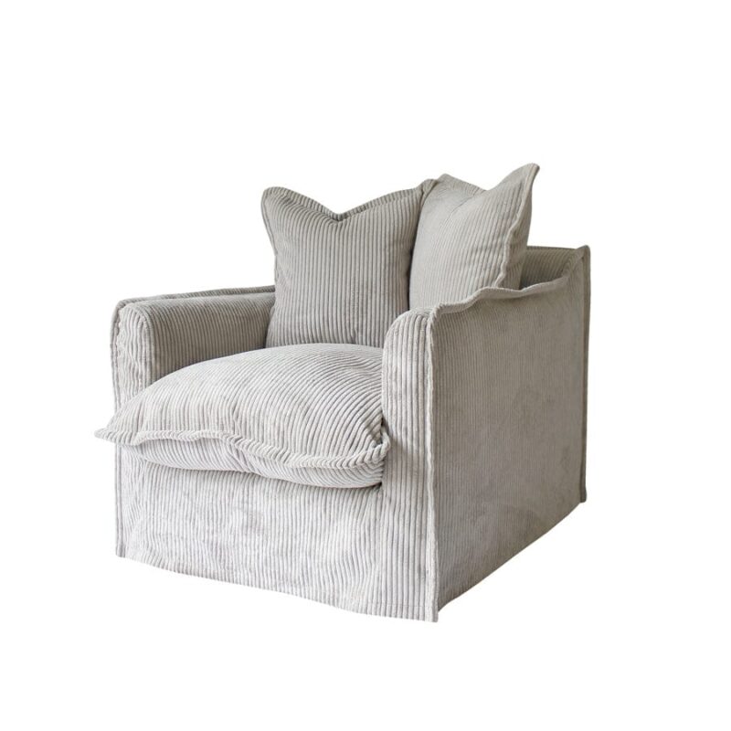 The Cloud Single Seater with Mist Corduroy Slipcover