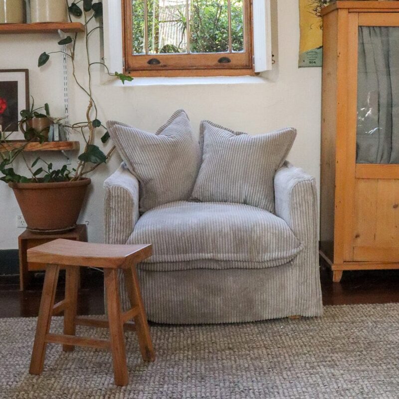 The Cloud Single Seater with Mist Corduroy Slipcover - Image 8