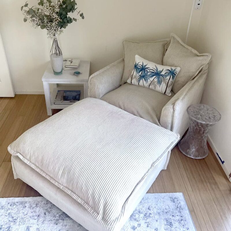 The Cloud Single Seater with Mist Corduroy Slipcover - Image 17
