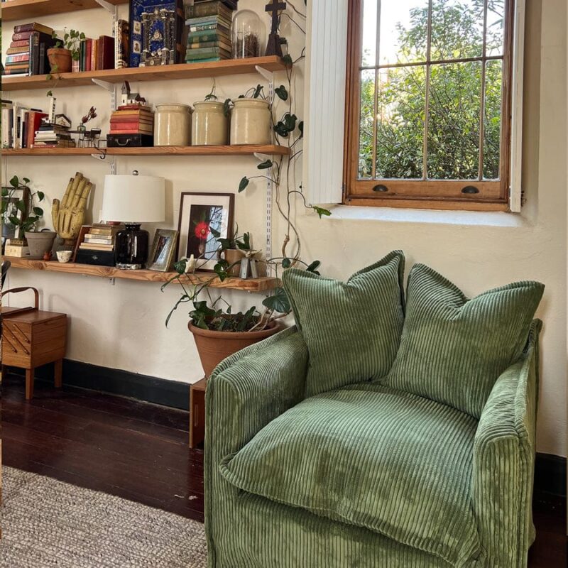 The Cloud Single Seater with Sage Corduroy Slipcover - Image 14