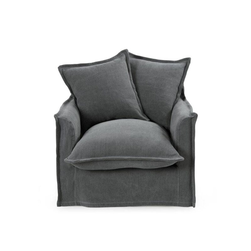 The Cloud Single Seater with Slate Slipcover - Image 3