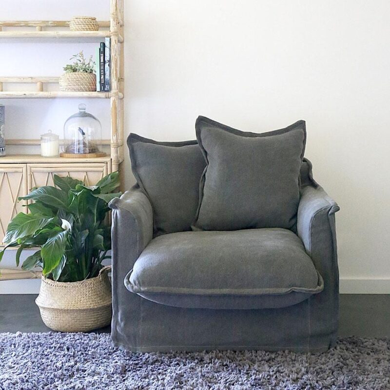 The Cloud Single Seater with Slate Slipcover - Image 7