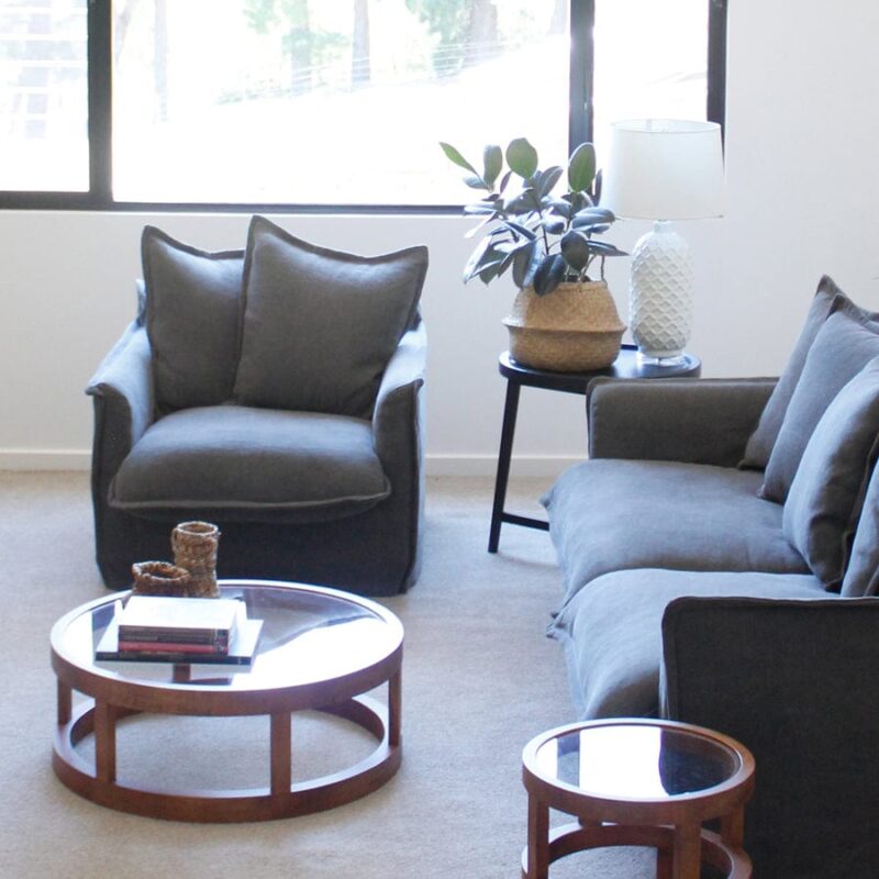 The Cloud Single Seater with Slate Slipcover - Image 10
